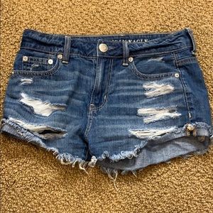 american eagle denim wash shorts